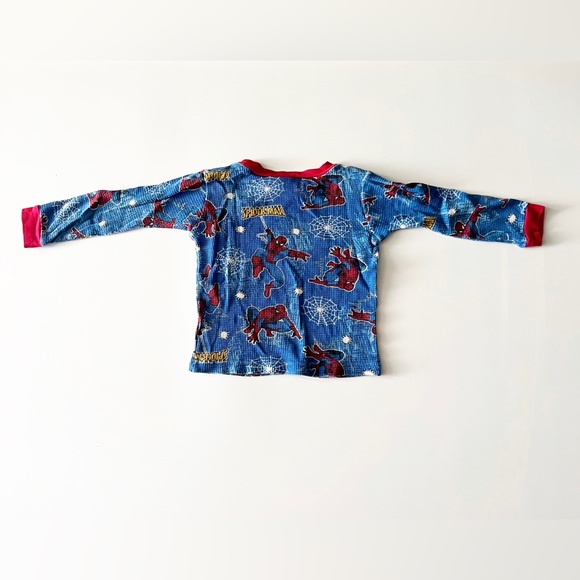 Spider Man Thermal / Waffle Weave Toddler Size 4 Top - Picture 3 of 5